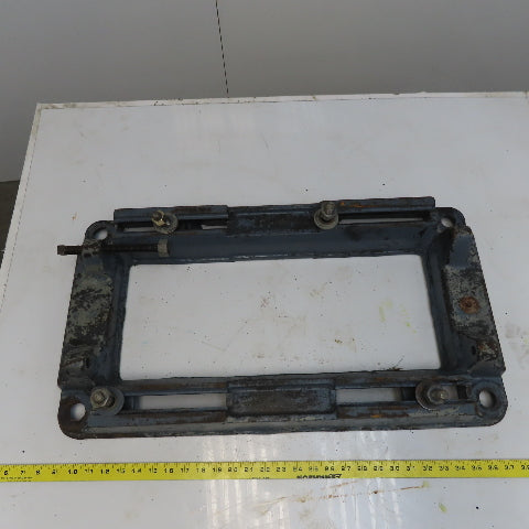 Vintage Large Cast Iron Adjustable Motor Mount 12" Center to Center of Bolts