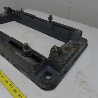 Vintage Large Cast Iron Adjustable Motor Mount 12" Center to Center of Bolts