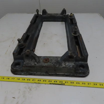 Vintage Large Cast Iron Adjustable Motor Mount 12" Center to Center of Bolts
