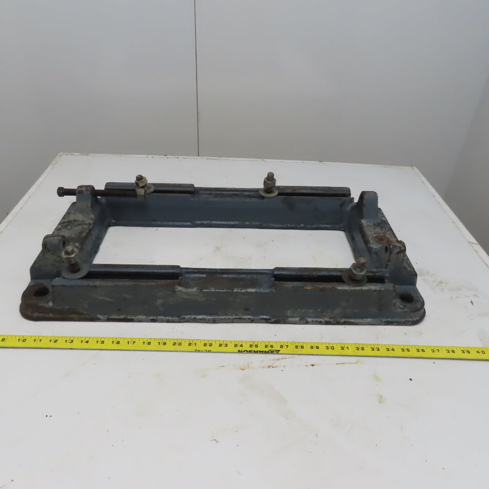 Vintage Large Cast Iron Adjustable Motor Mount 12" Center to Center of Bolts