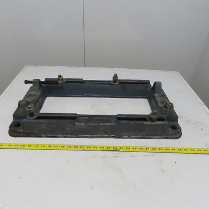 Vintage Large Cast Iron Adjustable Motor Mount 12" Center to Center of Bolts