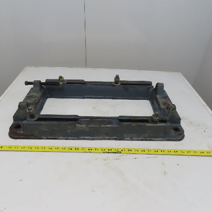 Vintage Large Cast Iron Adjustable Motor Mount 12" Center to Center of Bolts