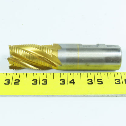 Controx 234236 .940" Cobalt Roughing Square End Mill 5 Flute 1" Shank TiN Coated