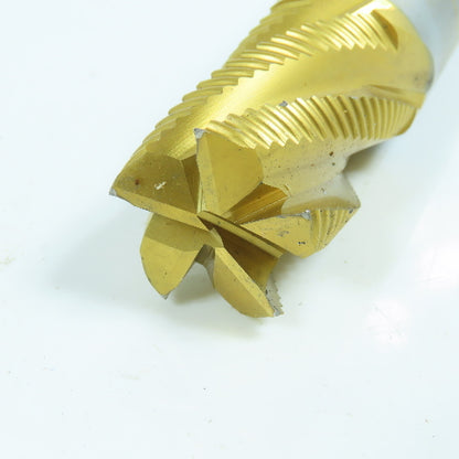 Controx 234236 .940" Cobalt Roughing Square End Mill 5 Flute 1" Shank TiN Coated