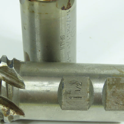 Misc. 1-1/2" HSS Roughing Square End Mill 3 & 6 Flute Resharpened Lot of 2