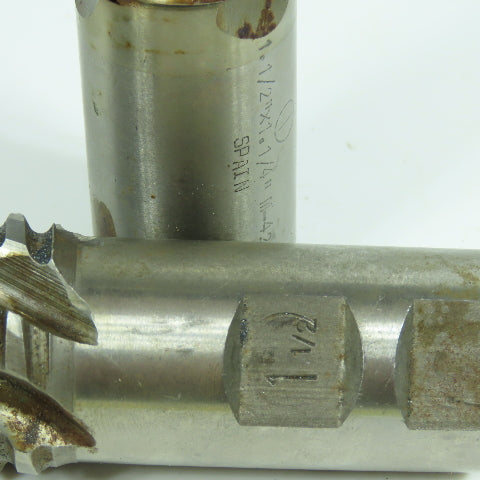 Misc. 1-1/2" HSS Roughing Square End Mill 3 & 6 Flute Resharpened Lot of 2