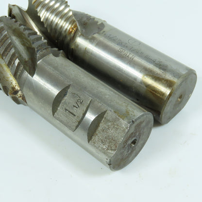 Misc. 1-1/2" HSS Roughing Square End Mill 3 & 6 Flute Resharpened Lot of 2