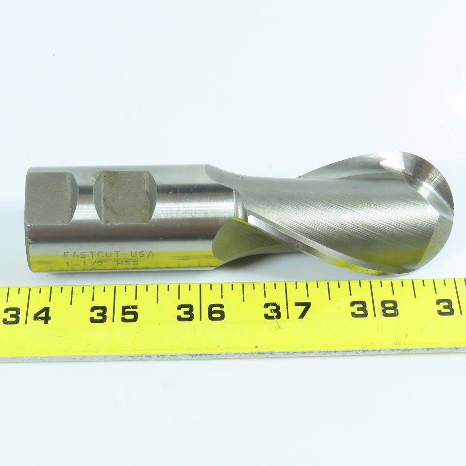 Fastcut 1-1/2" HSS Ball End Mill 2 Flute USA