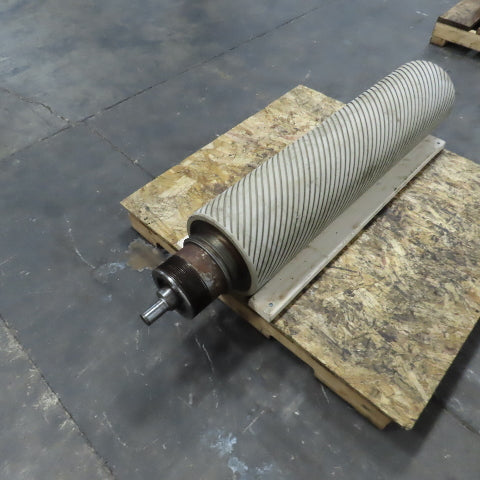 Hans Weber NLC-4V-1100 Belt Driven Rubber Covered Roller 12"OD x 47-1/4"W