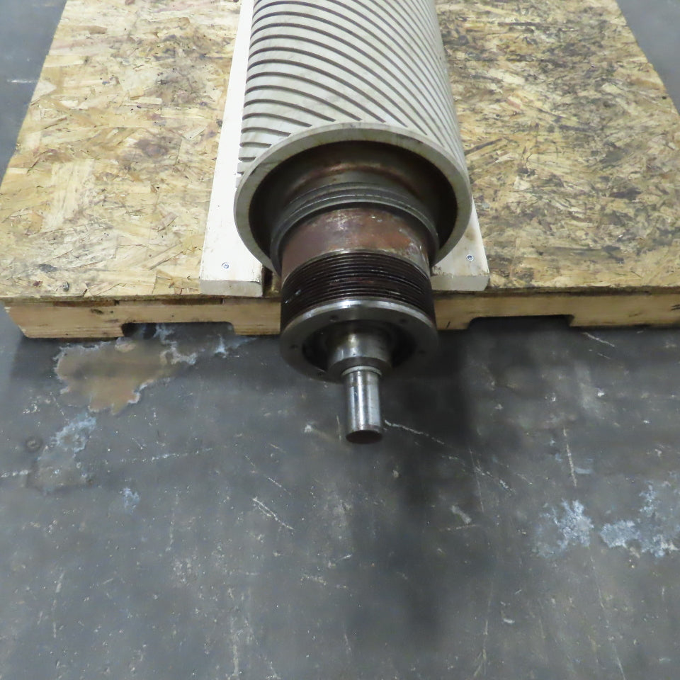 Hans Weber NLC-4V-1100 Belt Driven Rubber Covered Roller 12"OD x 47-1/4"W