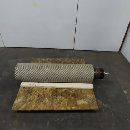 Hans Weber NLC-4V-1100 Belt Driven Rubber Covered Roller 12"OD x 47-1/4"W