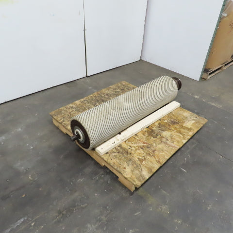 Hans Weber NLC-4V-1100 Belt Driven Rubber Covered Roller 12"OD x 47-1/4"W