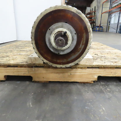 Hans Weber NLC-4V-1100 Belt Driven Rubber Covered Roller 12"OD x 47-1/4"W