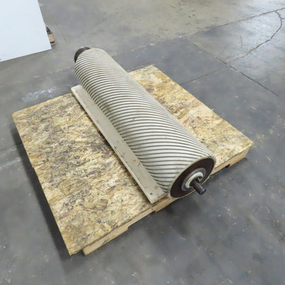 Hans Weber NLC-4V-1100 Belt Driven Rubber Covered Roller 12"OD x 47-1/4"W