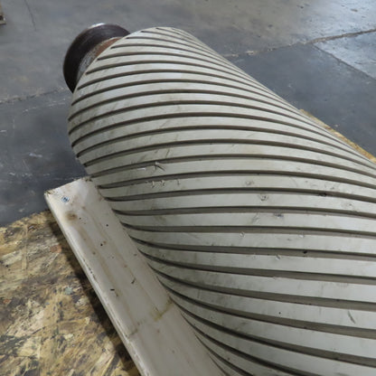 Hans Weber NLC-4V-1100 Belt Driven Rubber Covered Roller 12"OD x 47-1/4"W