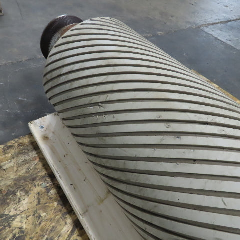 Hans Weber NLC-4V-1100 Belt Driven Rubber Covered Roller 12"OD x 47-1/4"W