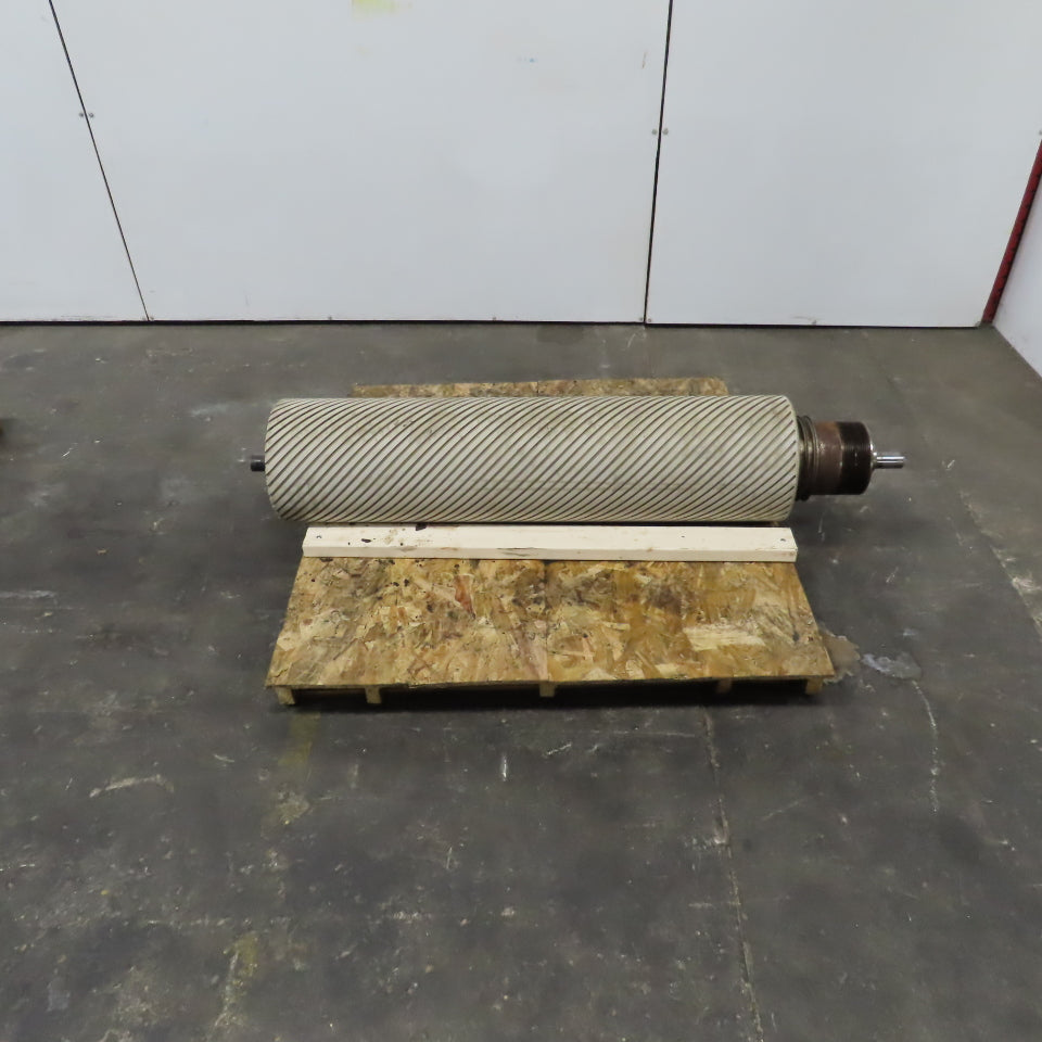 Hans Weber NLC-4V-1100 Belt Driven Rubber Covered Roller 12"OD x 47-1/4"W