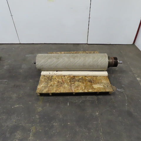 Hans Weber NLC-4V-1100 Belt Driven Rubber Covered Roller 12"OD x 47-1/4"W