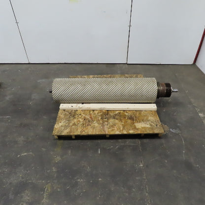 Hans Weber NLC-4V-1100 Belt Driven Rubber Covered Roller 12"OD x 47-1/4"W