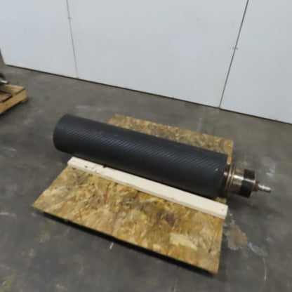 Hans Weber NLC-4V-1100 Belt Driven Rubber Clad Roller 12"OD x 47-1/4"W