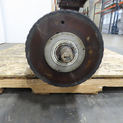 Hans Weber NLC-4V-1100 Belt Driven Rubber Clad Roller 12"OD x 47-1/4"W