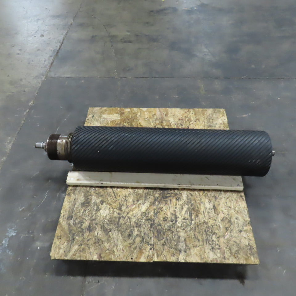 Hans Weber NLC-4V-1100 Belt Driven Rubber Clad Roller 12"OD x 47-1/4"W