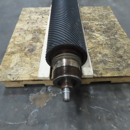 Hans Weber NLC-4V-1100 Belt Driven Rubber Clad Roller 12"OD x 47-1/4"W