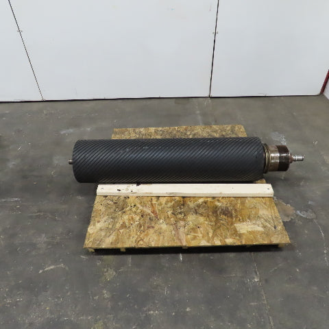 Hans Weber NLC-4V-1100 Belt Driven Rubber Clad Roller 12"OD x 47-1/4"W
