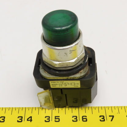 Allen Bradley 800T-PT16 600V Illuminated Push Button Switch Green 120V Lamp