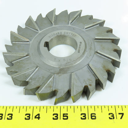 Niagara 5"x 5/8"x 1-1/4" HSS Slitting Saw Side Milling Cutter Staggered 24 Tooth