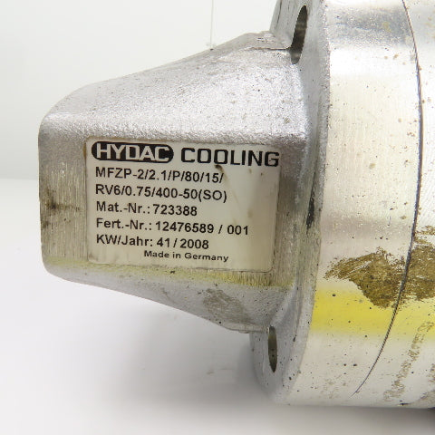 Hydac Cooling MFZP-2/2.1P/80/15 0.75/0.90kW Direct Drive Cooling Vane Pump 3PH