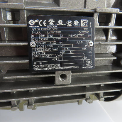 Nord SK 9032.1AZB-100L 3HP 59.17:1 Ratio Gear Reducer 29RPM Out 3PH 6321 Torque