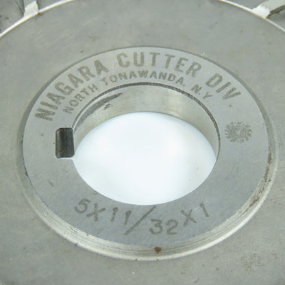 Niagara 5" x 11/32" x 1" Slitting Saw Side Mill Cutter Straight 26 Tooth