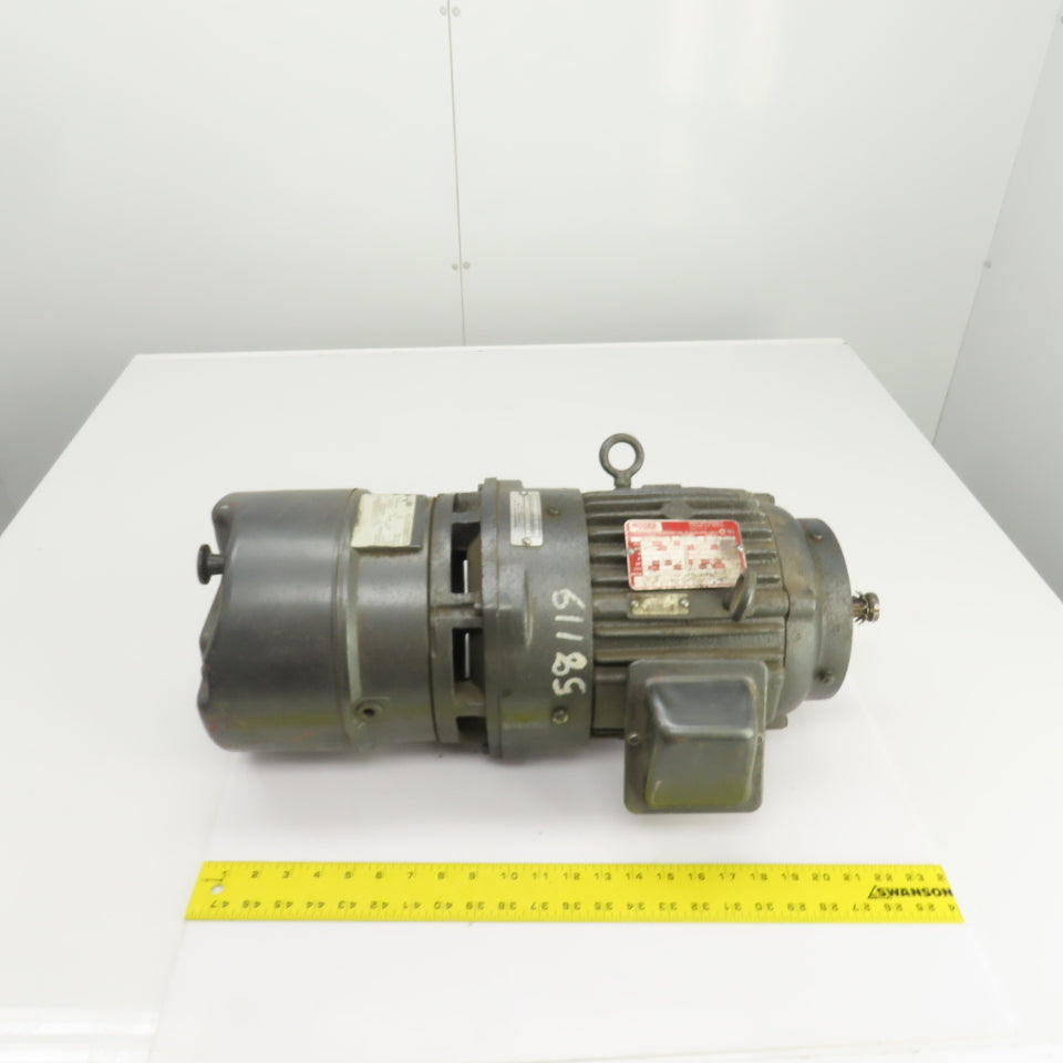 Lincoln D-1G9059CB 1-1/2HP AC Electric Motor 1675RPM 3PH 184CZY W/Brake 230/460V