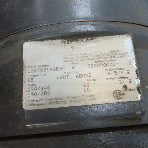 Lincoln D-1G9059CB 1-1/2HP AC Electric Motor 1675RPM 3PH 184CZY W/Brake 230/460V