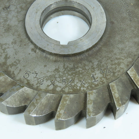 5-1/2"x 5/8"x 1-1/4" HSS Slitting Saw Side Milling Cutter Straight 26 Tooth
