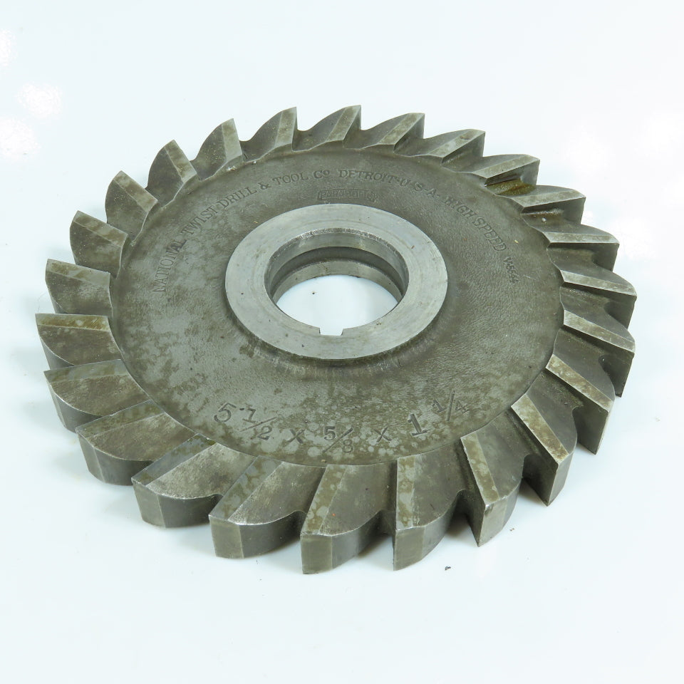 5-1/2"x 5/8"x 1-1/4" HSS Slitting Saw Side Milling Cutter Straight 26 Tooth