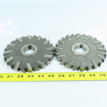 5-5/8"x 9/16"x 1-1/4" Slitting Saw Side Milling Cutter Staggered 24 Tooth Lot/2