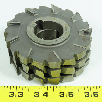 3-3/4"x 1/2"x 1-1/4" Slitting Saw Side Milling Cutter Staggered 24 Tooth Lot/3
