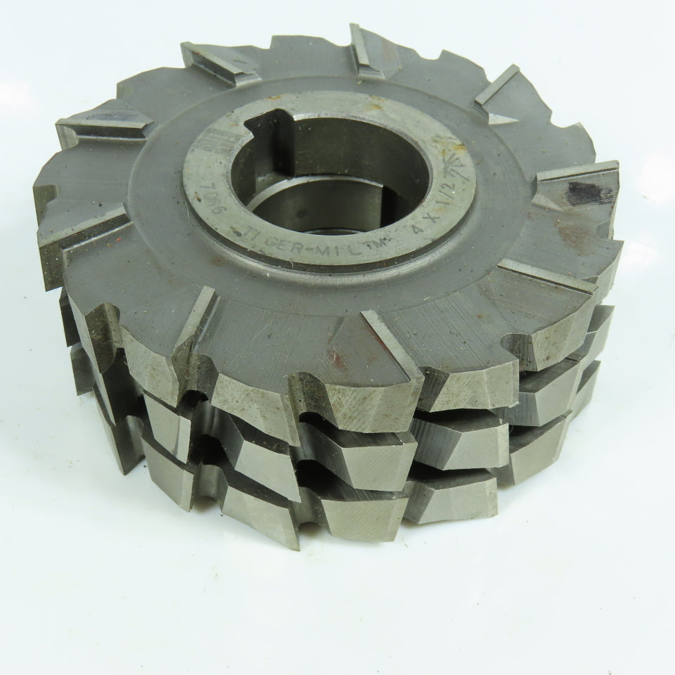 3-3/4"x 1/2"x 1-1/4" Slitting Saw Side Milling Cutter Staggered 24 Tooth Lot/3