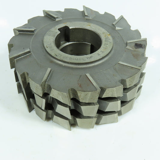 3-3/4"x 1/2"x 1-1/4" Slitting Saw Side Milling Cutter Staggered 24 Tooth Lot/3