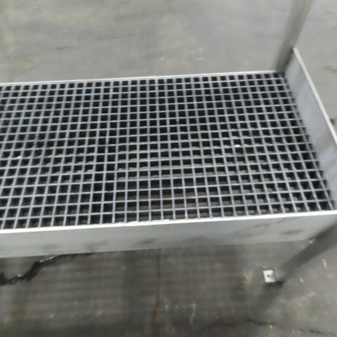Aluminum Machine Approach Access Catwalk Ladder Platform 24"H x 28" W/2 Steps