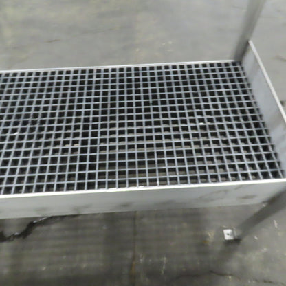 Aluminum Machine Approach Access Catwalk Ladder Platform 24"H x 28" W/2 Steps