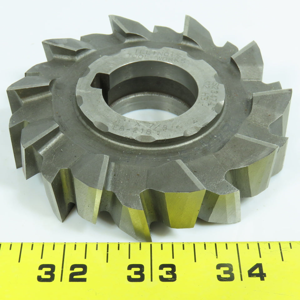 3-3/4" x 7/8" x 1-1/4" Slitting Saw Side Milling Cutter Staggered 20 Tooth
