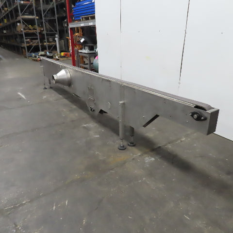 226" L x 3-1/4" W Belt Table Top Bottle Conveyor 57.7FPM 230/460V 3PH 38" Adj H