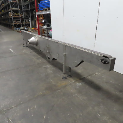226" L x 3-1/4" W Belt Table Top Bottle Conveyor 57.7FPM 230/460V 3PH 38" Adj H