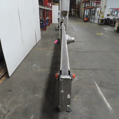 226" L x 3-1/4" W Belt Table Top Bottle Conveyor 57.7FPM 230/460V 3PH 38" Adj H