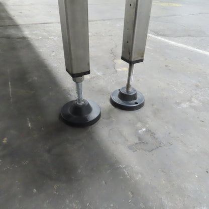 226" L x 3-1/4" W Belt Table Top Bottle Conveyor 57.7FPM 230/460V 3PH 38" Adj H