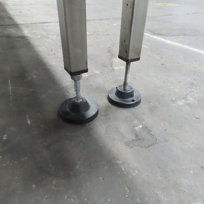 226" L x 3-1/4" W Belt Table Top Bottle Conveyor 57.7FPM 230/460V 3PH 38" Adj H