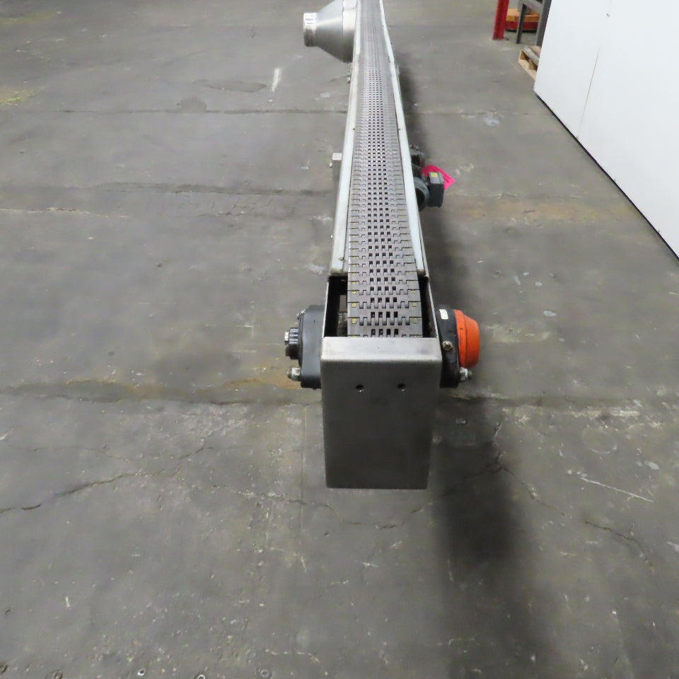 226" L x 3-1/4" W Belt Table Top Bottle Conveyor 57.7FPM 230/460V 3PH 38" Adj H